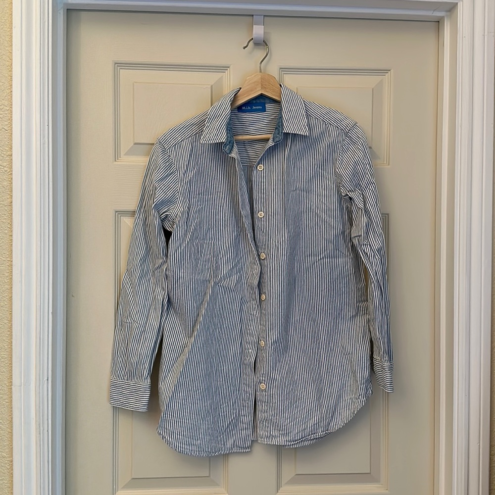 M.i.h. Jeans striped button down shirt.
